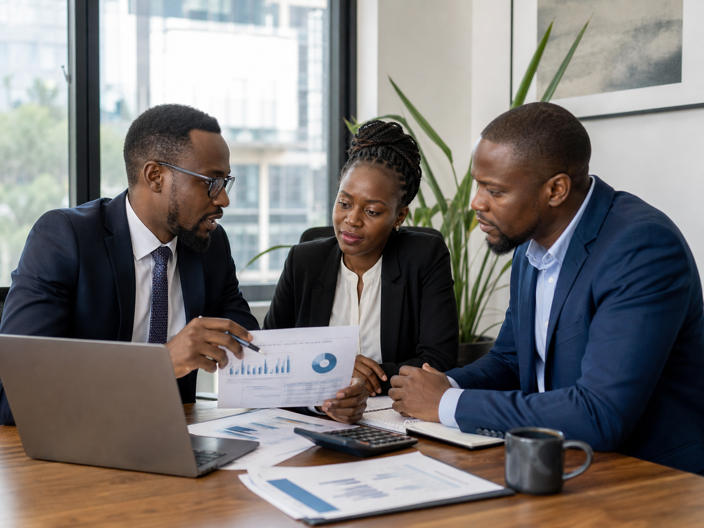Bryad financial advisors reviewing business performance